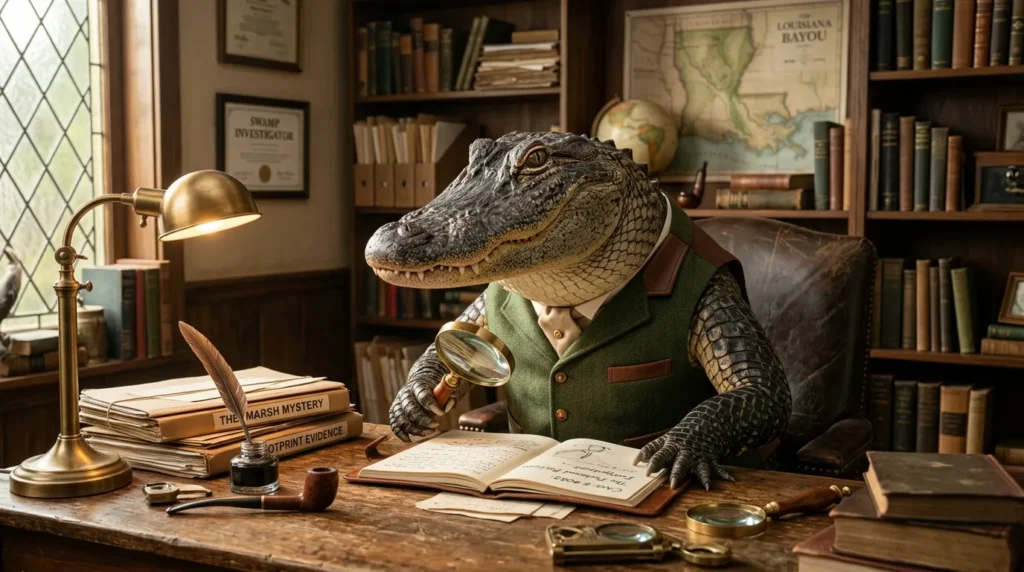 alligator in a vest